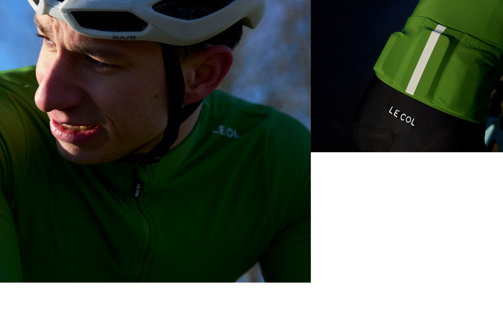 Image collage, cyclist portrait shots and jersey close ups.