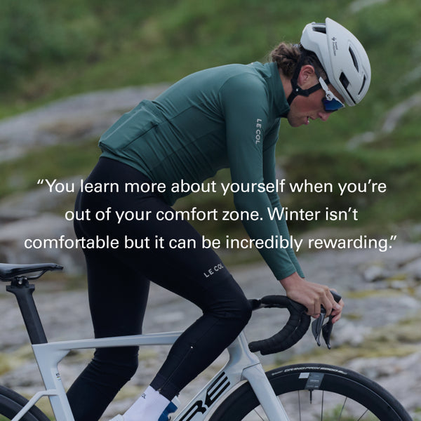Text: You learn more about yourself when you're out of your comfort zone.
