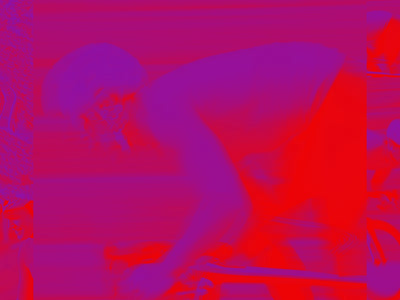 Gradient background transitioning from purple to red
