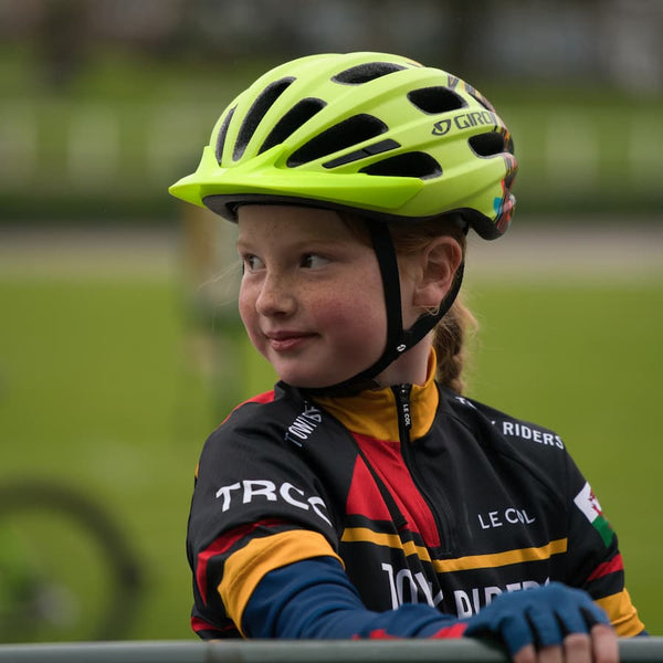 Girl looking off to the left in 'Towy Riders' Kit. 