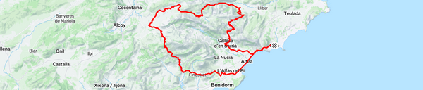 Map of circular route 