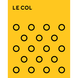 Yellow badge with black circles and 'LE COL' branding